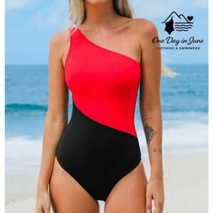 Cupshe One Shoulder One Piece Swiimsuit Size M